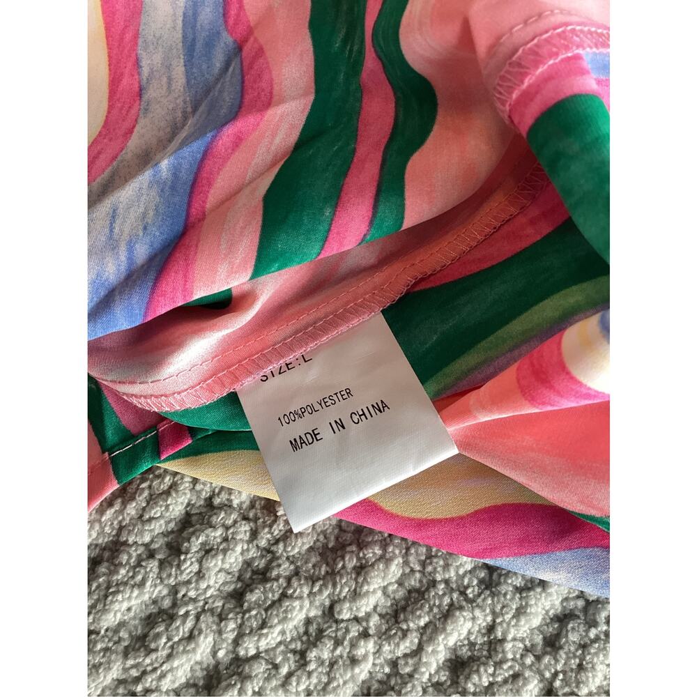 NWT ANANY colorful long maxi dress or beach cover up women's size Lage - Picture 9 of 9